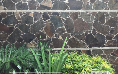 Stunning Wall Cladding with Bali Brown Slate at The Wujil Resort & Conventions Ungaran