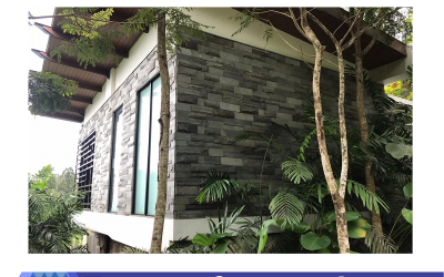 The Superb Wall Cladding with Indonesia Grey Basalt Stone