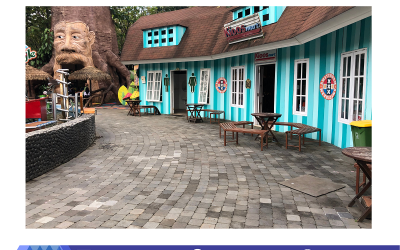 The Unique Indonesia Black Lava Stone Pavers at Eco Green Park, Malang