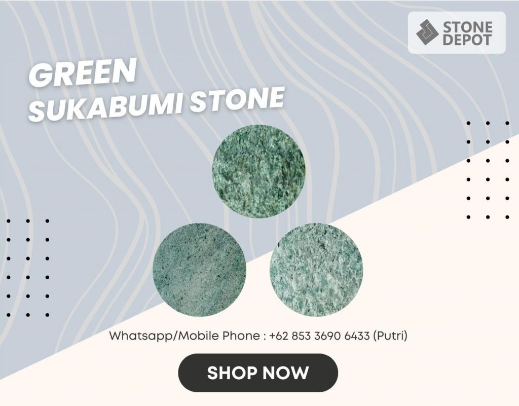 Green Sukabumi Stone fot Swimming Pool Tiles 